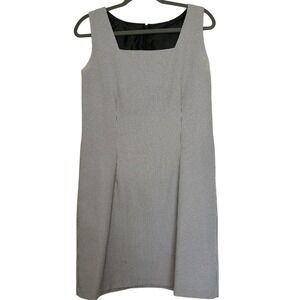 Sostanza Sheath Dress Size Medium Vintage 1991 Black‎ White Check Gingham Zipper